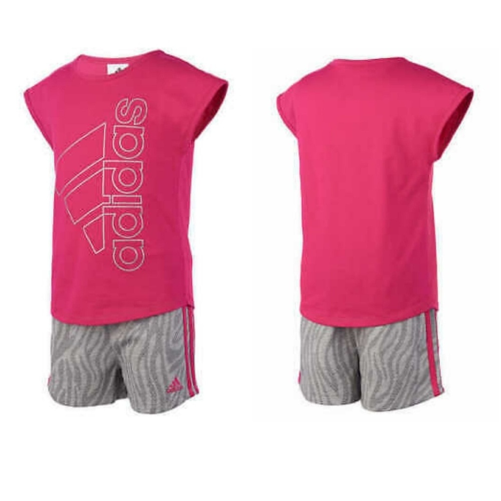 💥SALE💥 Adidas girls magenta top and short set